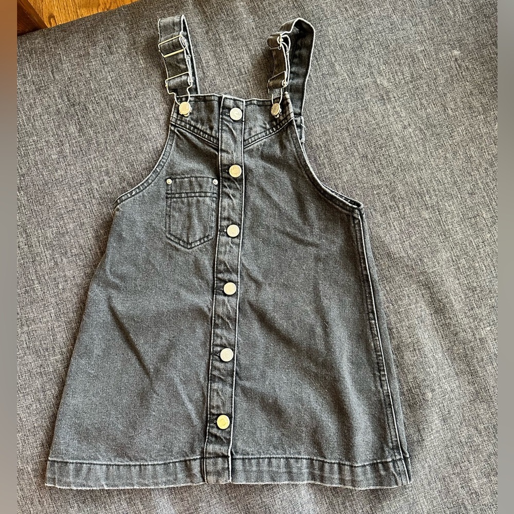 Girls Size 7 Zara black denim dress